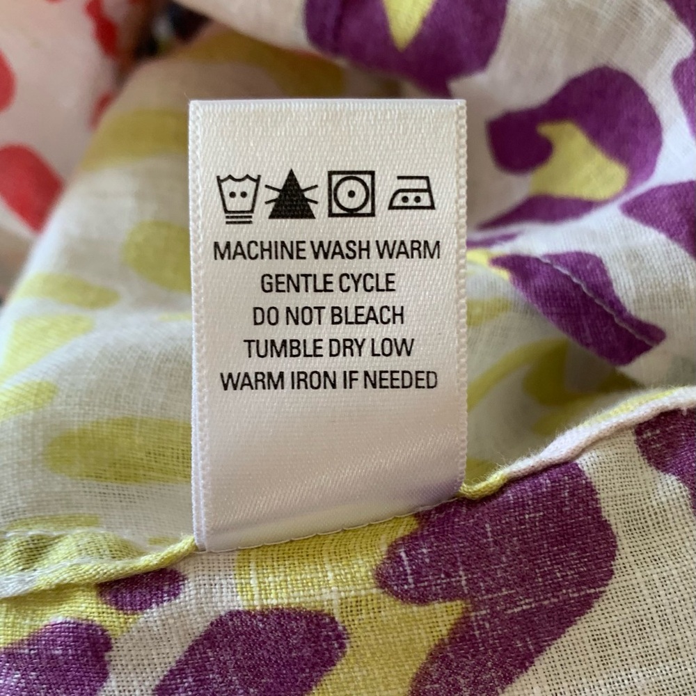 Paperwhite Linen Colorful Button Up Top - Picture 7 of 9
